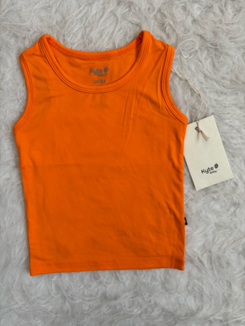 Kyte BABY Bamboo Neon Orange Sleeveless Summer Tank Top